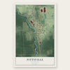 Pittsville, Wisconsin map print, the full design