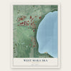 West Maka Ska, Minnesota map print, the full design