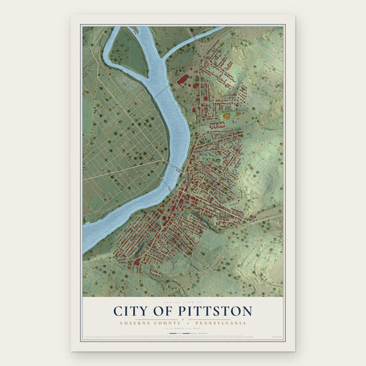 City of Pittston, Luzerne County, Pennsylvania map print, the full design