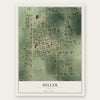Miller, Missouri map print, the full design