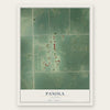 Panola, Illinois map print, the full design