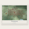 Palestine, Illinois map print, the full design