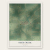 Deer Creek, Minnesota map print, the full design