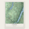Castile, New York map print, the full design