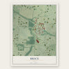 Brice, Ohio map print, the full design