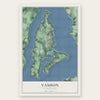 Vashon, Washington map print, the full design