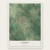 Linden, Texas map print, the full design