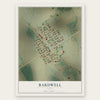 Bardwell, Texas map print, the full design