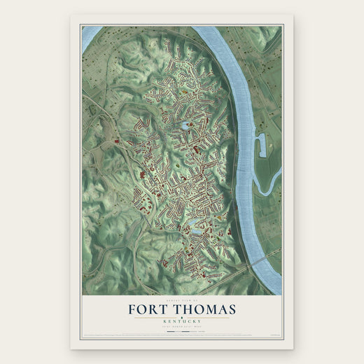 Fort Thomas, Kentucky map print, the full design