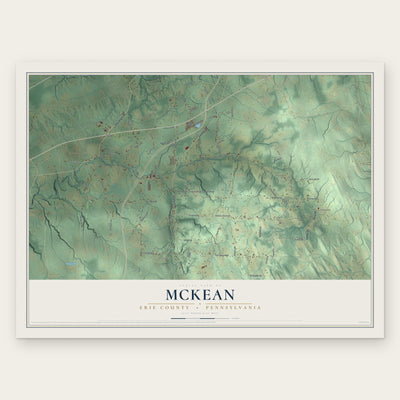McKean, Erie County, Pennsylvania map print, the full design