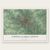 Athens-Clarke County, Georgia map print, the full design