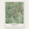 Florence, Kentucky map print, the full design