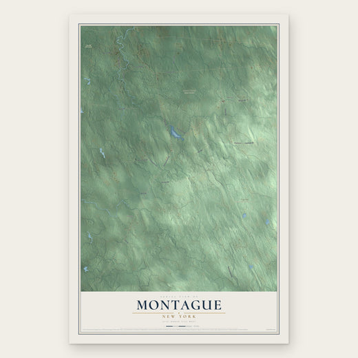 Montague, New York map print, the full design