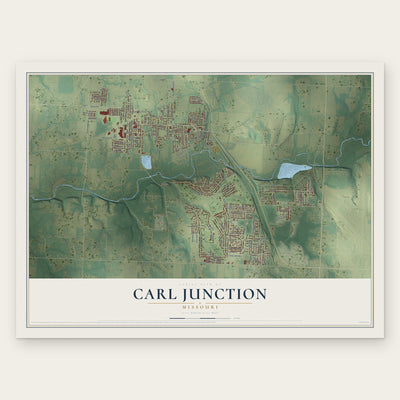 Carl Junction, Missouri map print, the full design