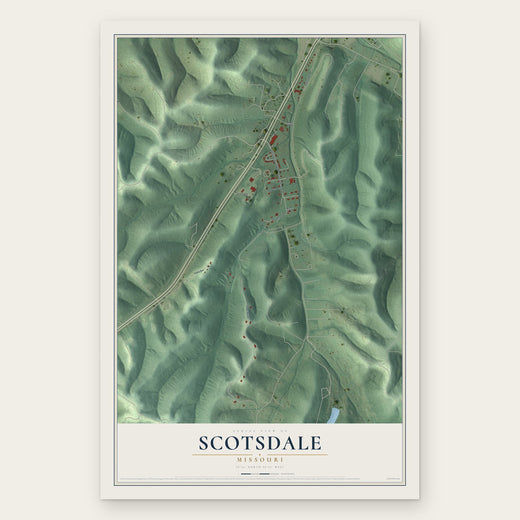 Scotsdale, Missouri map print, the full design