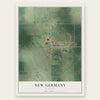 New Germany, Minnesota map print, the full design