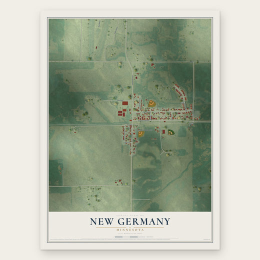 New Germany, Minnesota map print, the full design