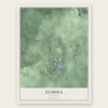 Elmira, Michigan map print, the full design