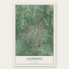 Clemmons, North Carolina map print, the full design