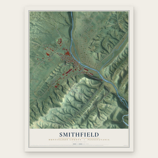 Smithfield, Huntingdon County, Pennsylvania map print, the full design