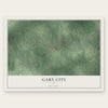 Gary City, Texas map print, the full design