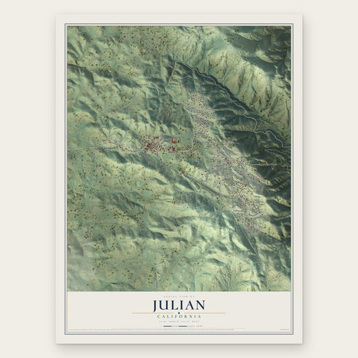 Julian, California map print, the full design