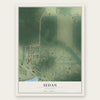 Sedan, Minnesota map print, the full design