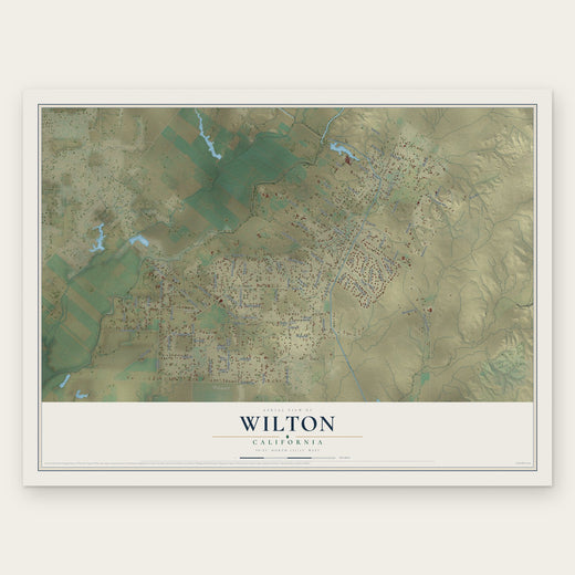 Wilton, California map print, the full design