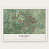 Bartlett, Illinois map print, the full design