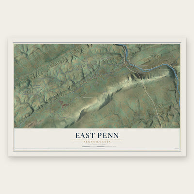 East Penn, Pennsylvania map print, the full design