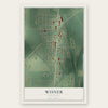 Wisner, Louisiana map print, the full design