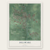 Delaware, Ohio map print, the full design