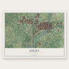 Joliet, Illinois map print, the full design