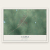 Calera, Oklahoma map print, the full design