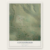 Cottonwood, South Dakota map print, the full design