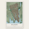 Bellmore, New York map print, the full design