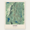 Lenox, Massachusetts map print, the full design