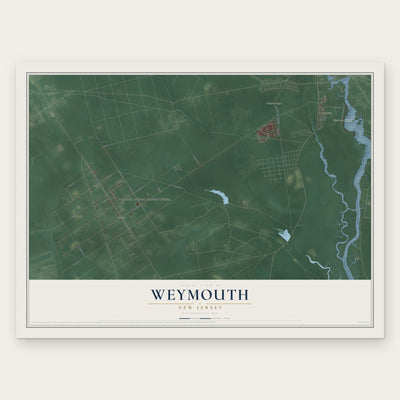 Weymouth, New Jersey map print, the full design