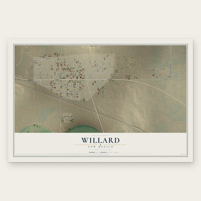 Willard, New Mexico map print, the full design