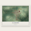 Glasford, Illinois map print, the full design