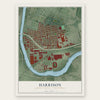 Harrison, Hudson County, New Jersey map print, the full design