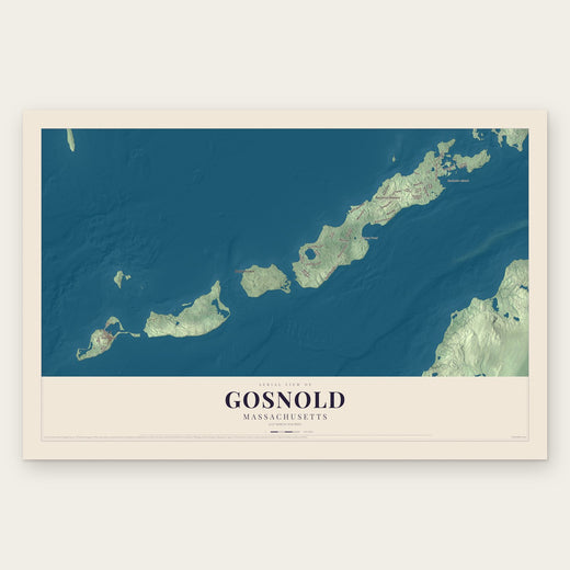Gosnold, Massachusetts map print, the full design
