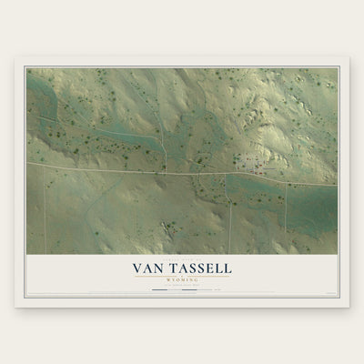 Van Tassell, Wyoming map print, the full design