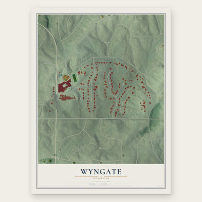 Wyngate, Georgia map print, the full design