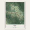 Kite, Georgia map print, the full design