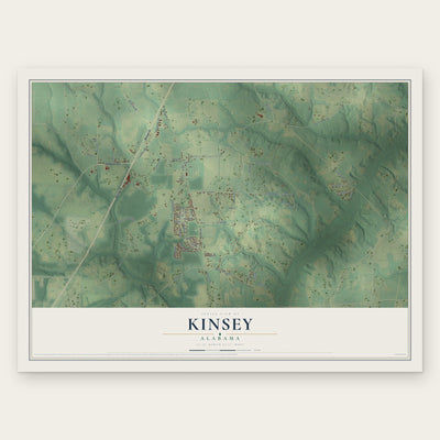 Kinsey, Alabama map print, the full design