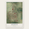 Edgerton, Minnesota map print, the full design