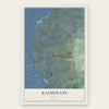 Kaiminani, Hawaii map print, the full design
