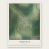 Aullville, Missouri map print, the full design