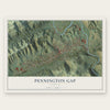 Pennington Gap, Virginia map print, the full design